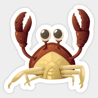 Crab Funny Crazy Sticker